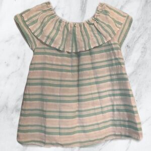 Cat and Jack blue striped girl shirt